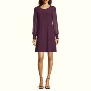 MSK Burgundy Dress NWT